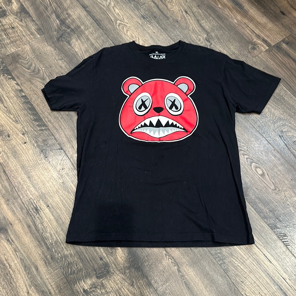 BAWS Clothing Crazy Bear Red and Black Tshirt Size XL